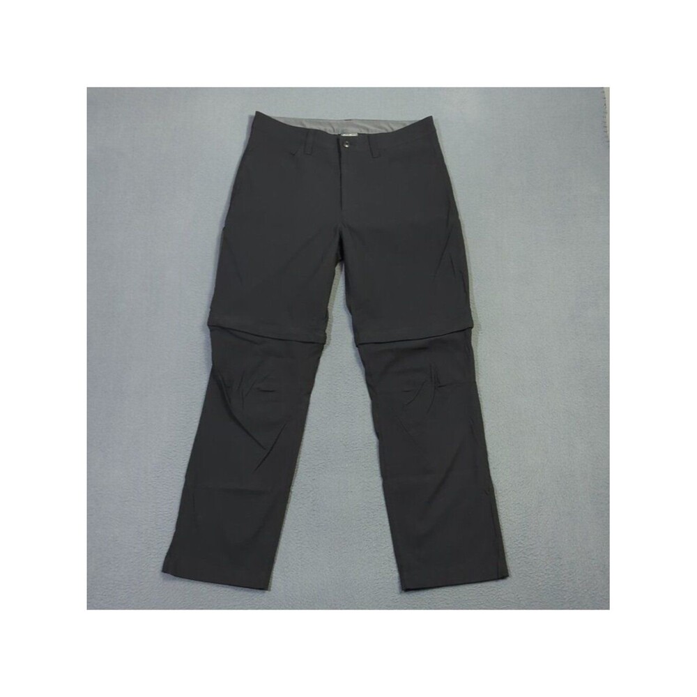 Eddie Bauer Convertible Tech Pants Men's 34x30 Black Outdoor Hiking Camping